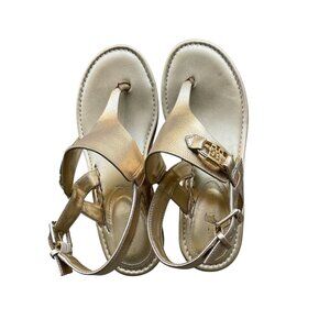 Women's Sandal, Tommy Hilfiger, 71/2 M, Golden, Prelove in Good Condition